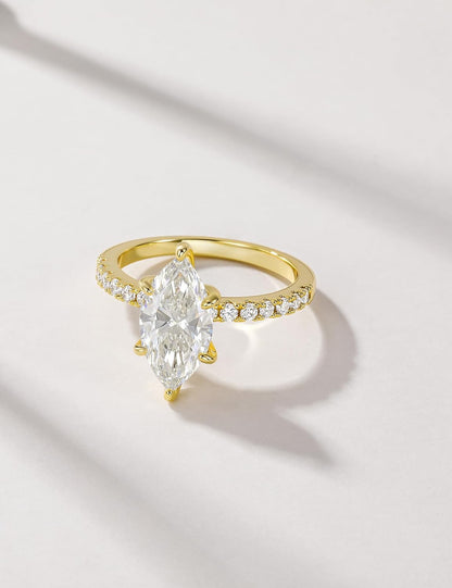 Marquise Cut Travel Engagement Ring – product view 5