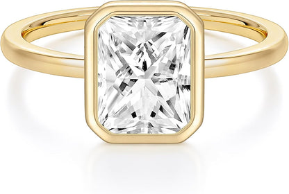 Radiant Cut Bezel Travel Engagement Ring