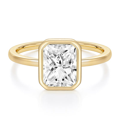 Radiant Cut Bezel Travel Engagement Ring – product view 13