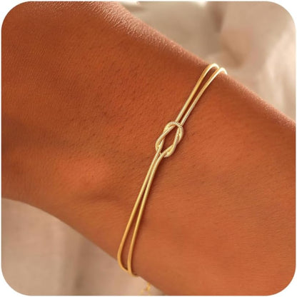 matching love knot bracelets for couples