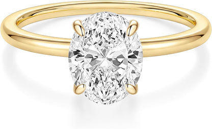 Oval Cut Engagement Ring – Gold or Silver Tone