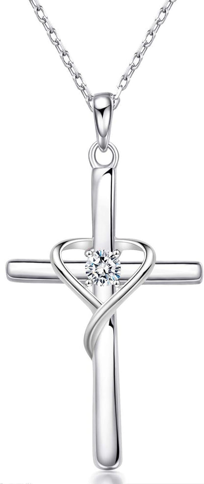 Salresorah S925 cross birthstone necklace – product image 12