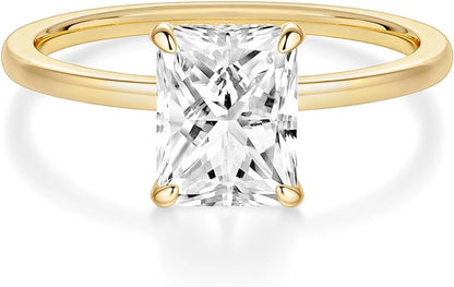 Radiant Cut Brass Engagement Ring