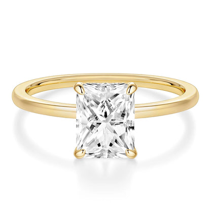 Radiant Cut Brass Engagement Ring – product view 12