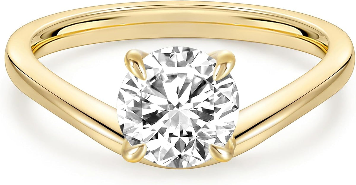 1.5 ct Round Cut Curved Wedding Ring Set