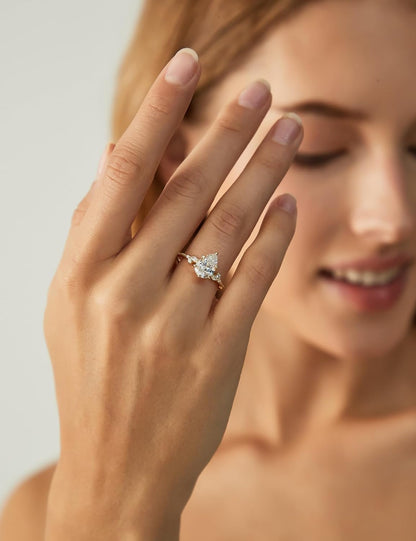 Pear Cut Travel Engagement Ring – product view 6