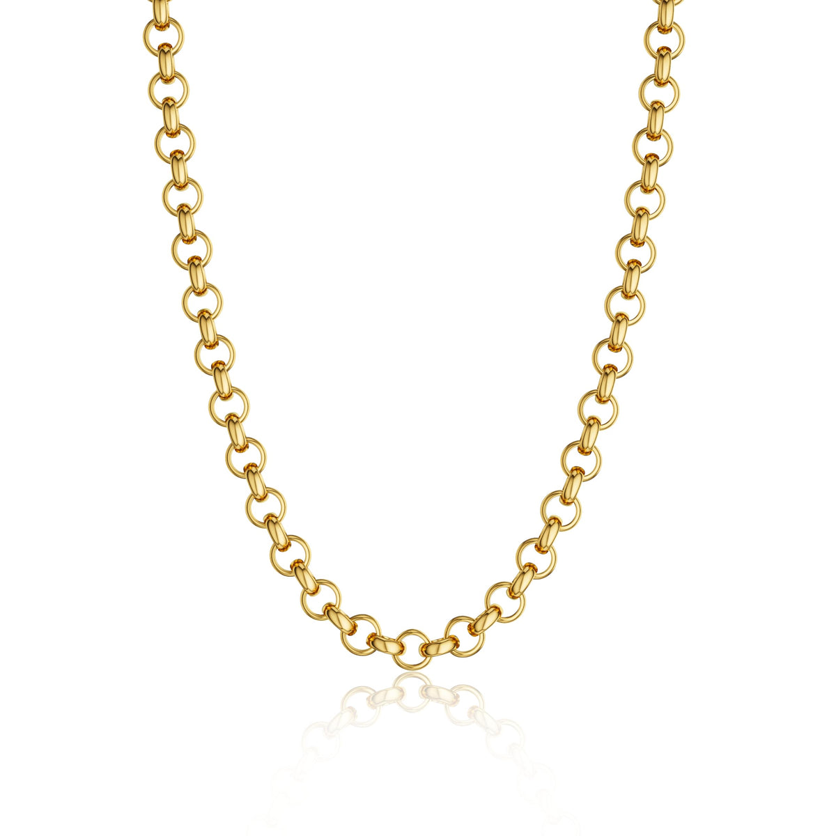 Gold Necklace for Women, 14K Gold Plated Chunky Chain Necklace