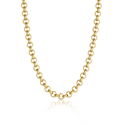 Gold Necklace for Women, 14K Gold Plated Chunky Chain Necklace