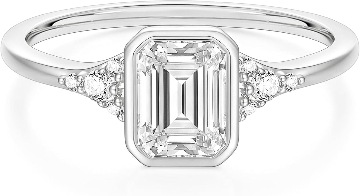 Emerald Cut Travel Engagement Ring – product view 7