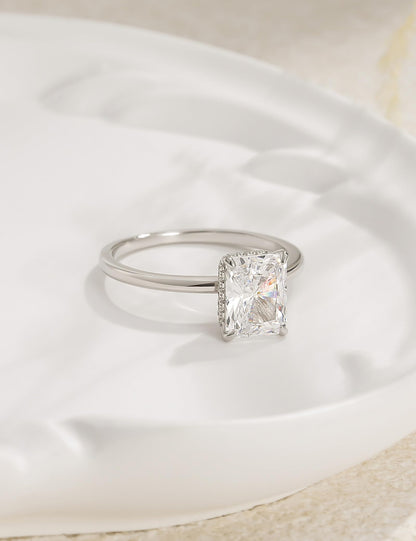 Radiant Cut Brass Engagement Ring – product view 11