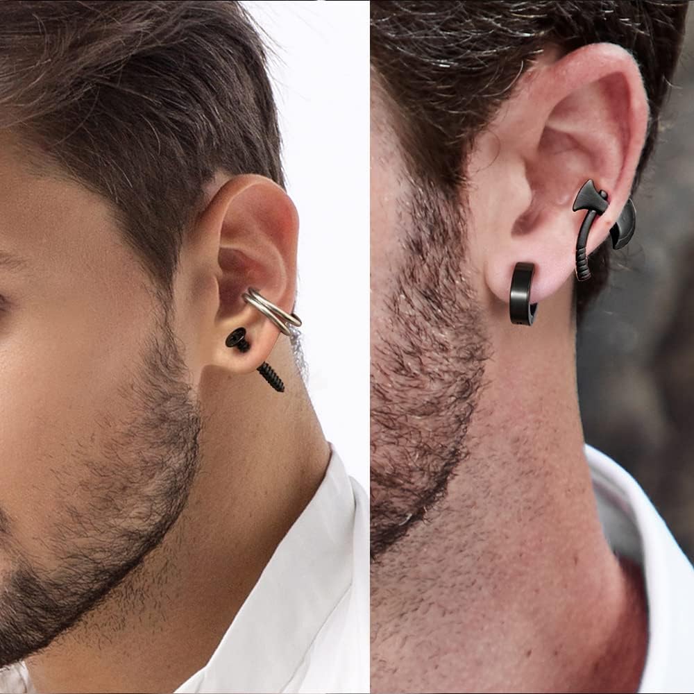 punk chain drop earrings