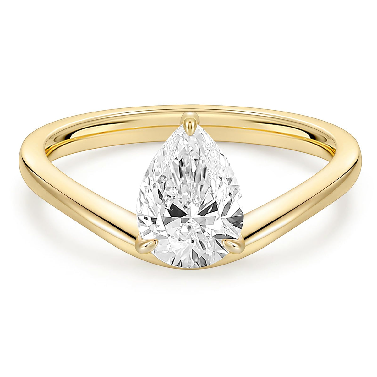 1.5 ct Pear Cut Curved Wedding Ring Set – product view 16