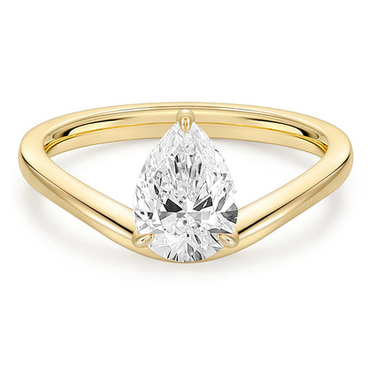 1.5 ct Pear Cut Curved Wedding Ring Set – product view 16