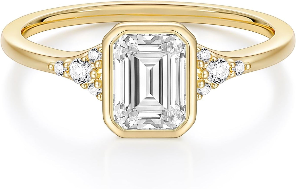 Emerald Cut Travel Engagement Ring