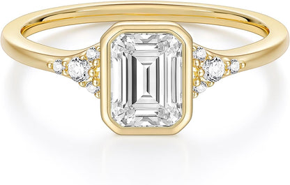 Emerald Cut Travel Engagement Ring