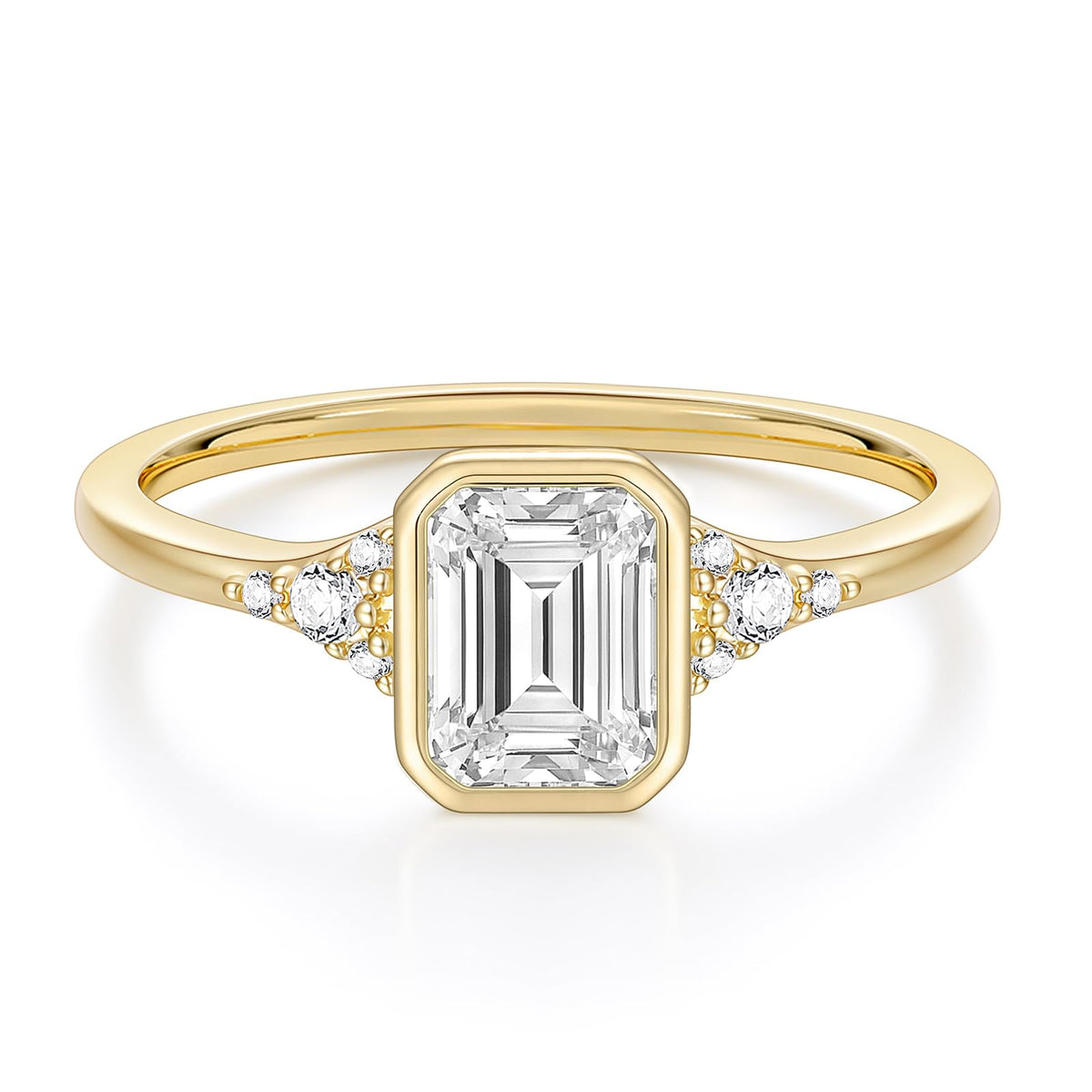 Emerald Cut Travel Engagement Ring – product view 12
