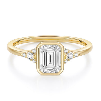 Emerald Cut Travel Engagement Ring – product view 12