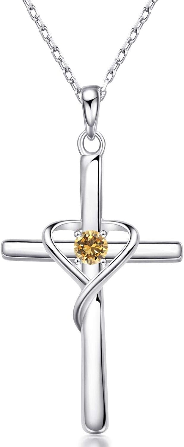 sterling silver cross necklace close-up – product image 15