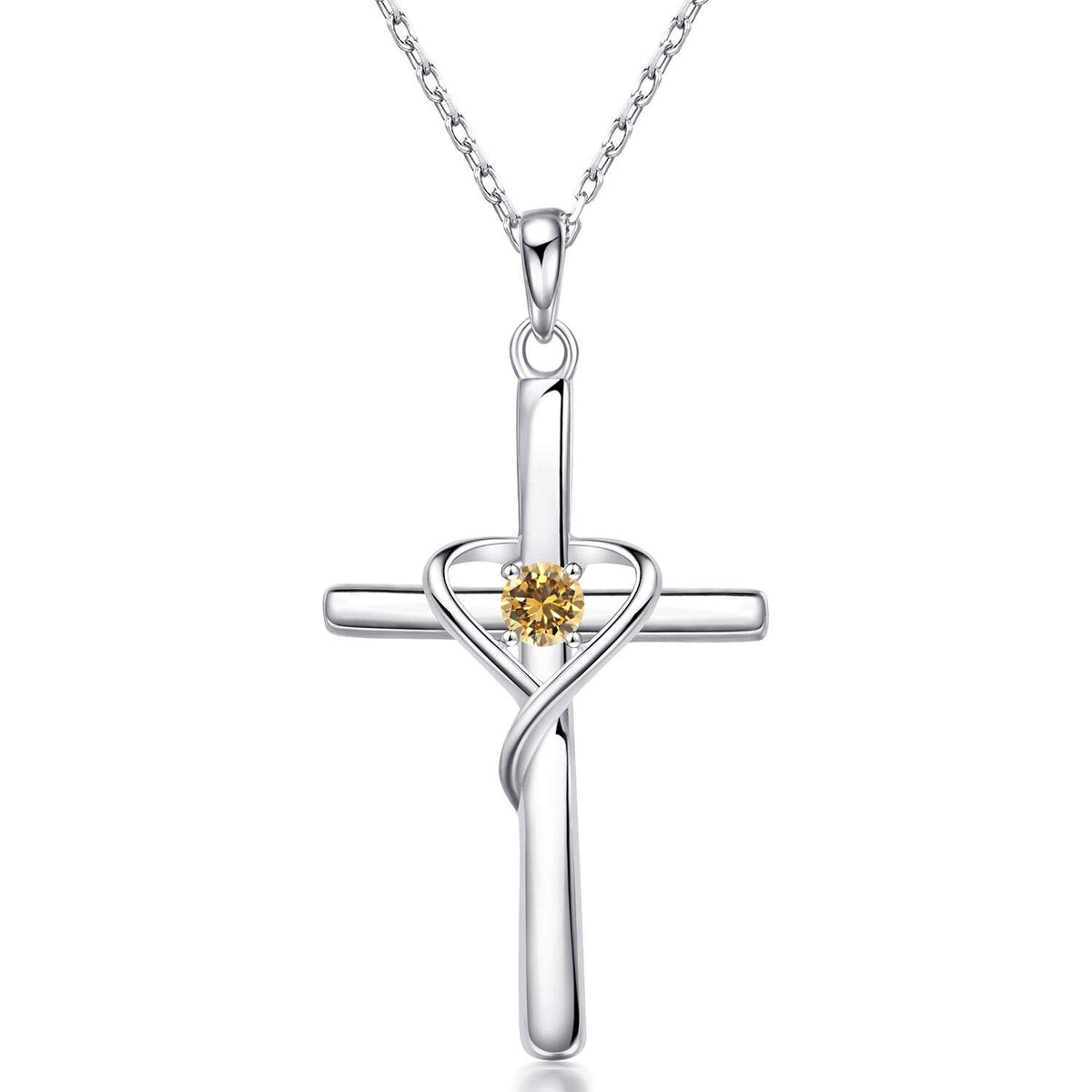 sterling silver cross necklace close-up – product image 27