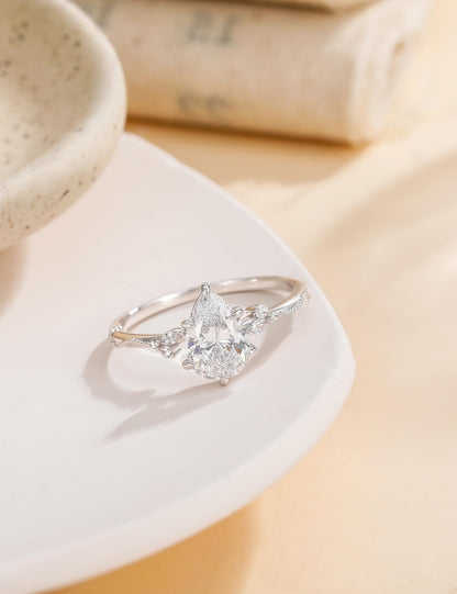 Pear Cut Travel Engagement Ring – product view 9