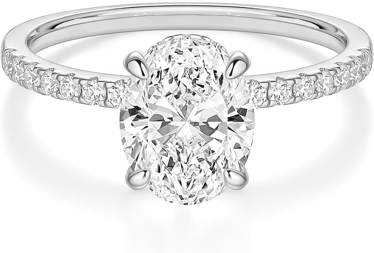 Oval Cut Brass Engagement Ring – product view 7