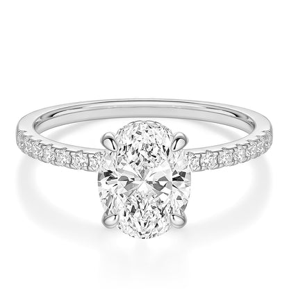 Oval Cut Brass Engagement Ring – product view 14