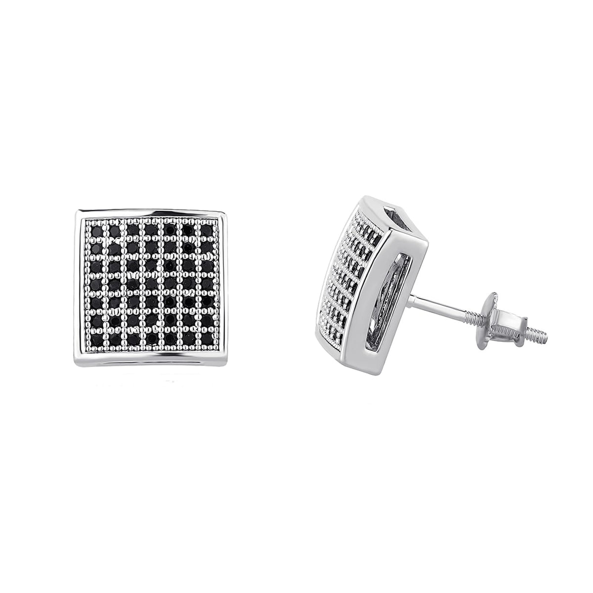 14K gold-plated iced-out cube studs – product image 42