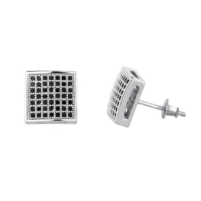 14K gold-plated iced-out cube studs – product image 42