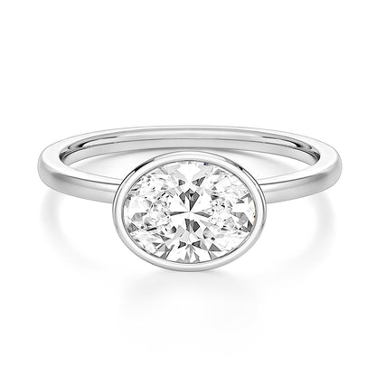 Oval Cut Travel Engagement Ring – product view 8