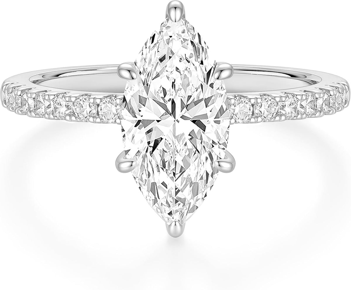Marquise Cut Travel Engagement Ring – product view 7