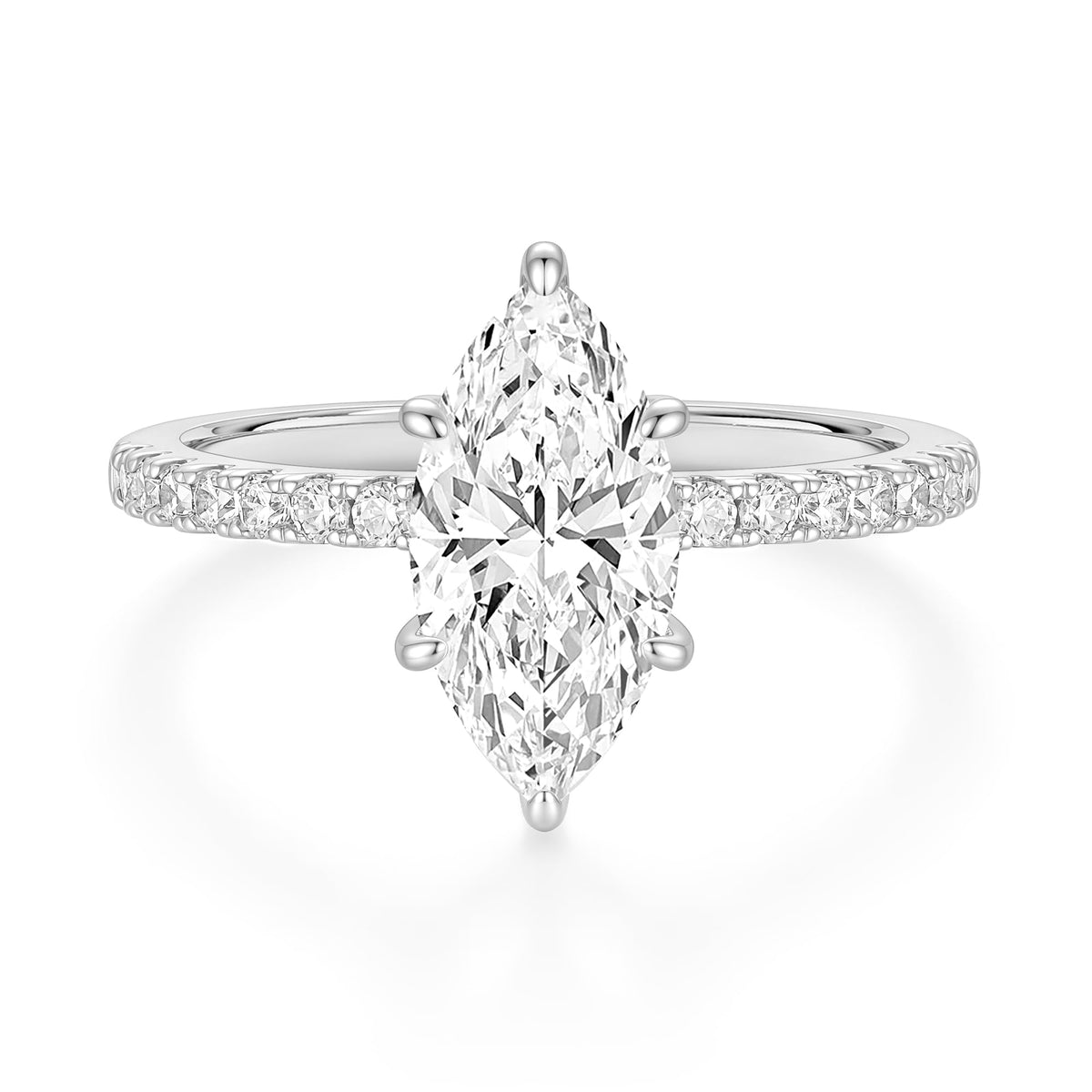 Marquise Cut Travel Engagement Ring – product view 14