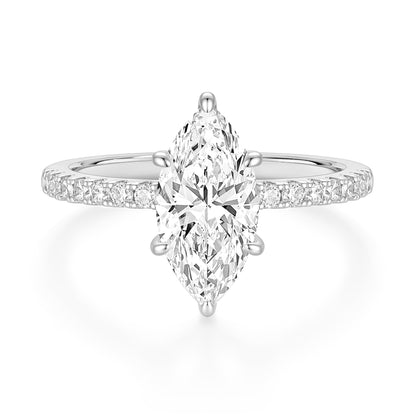 Marquise Cut Travel Engagement Ring – product view 14