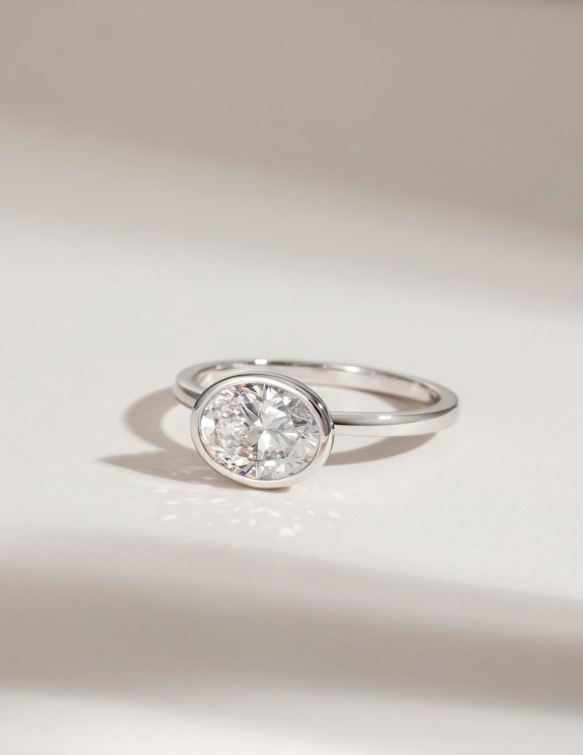 Oval Cut Travel Engagement Ring – product view 9