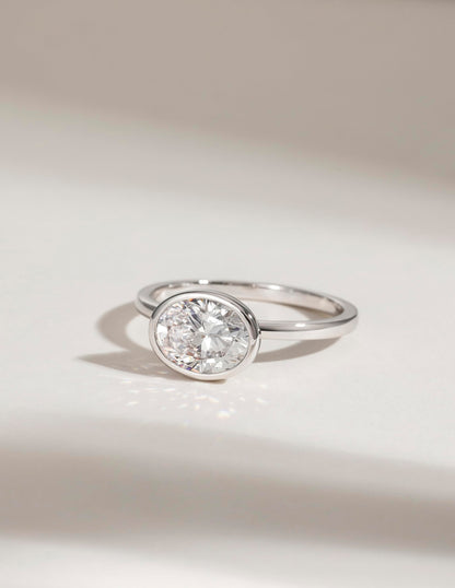 Oval Cut Travel Engagement Ring – product view 9