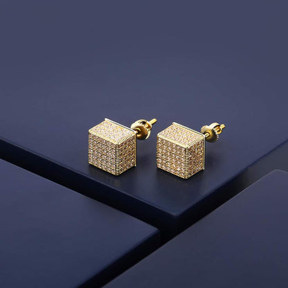 square cubic zirconia earrings close-up – product image 28