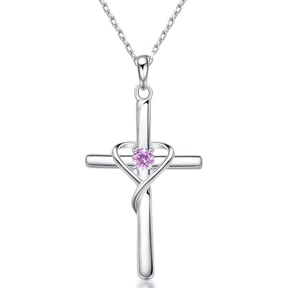 Salresorah S925 cross birthstone necklace – product image 42