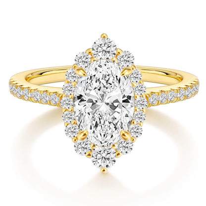 3 ct Oval Cut CZ Halo Engagement Ring – product view 13