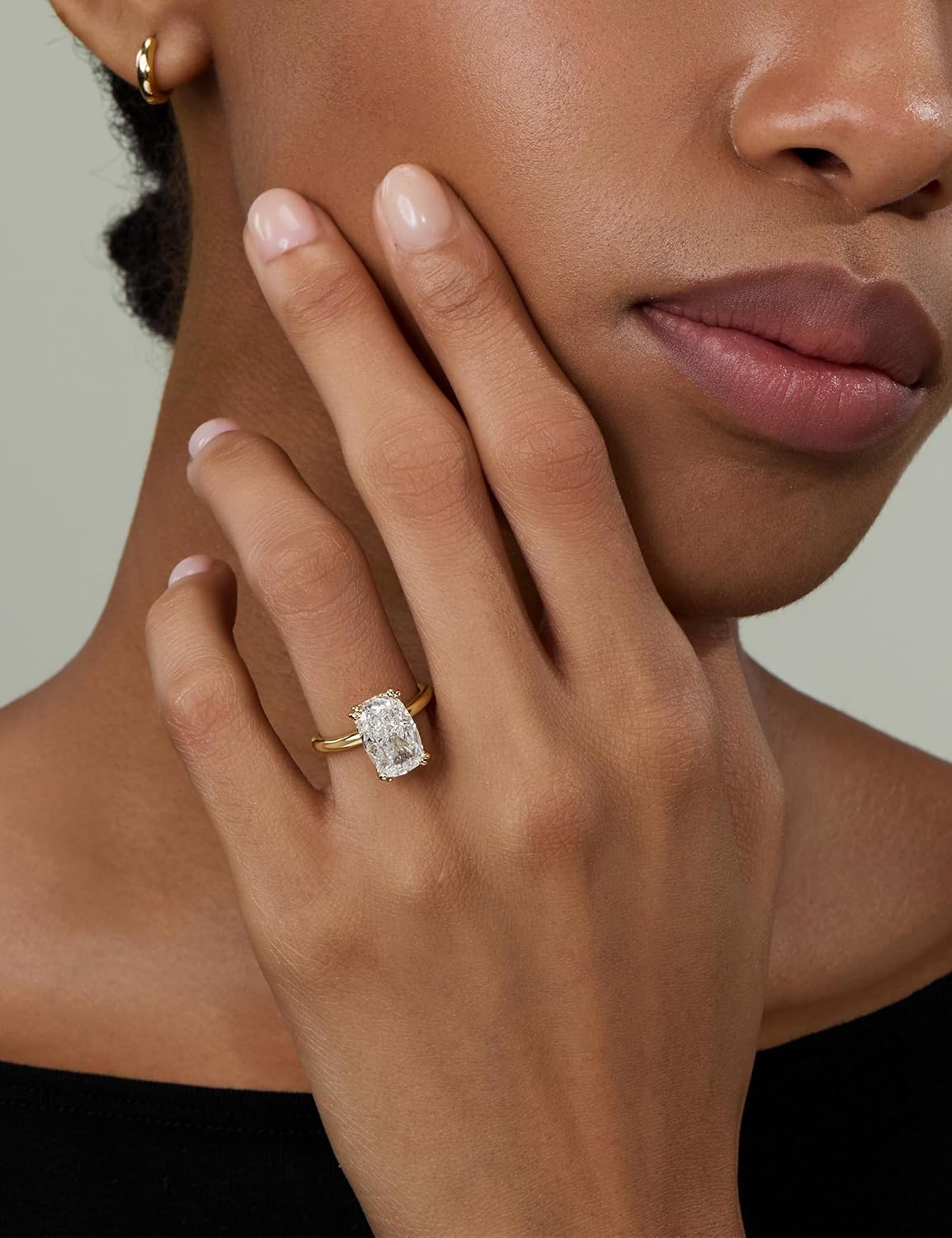 Elongated Cushion Cut Engagement Ring – product view 3