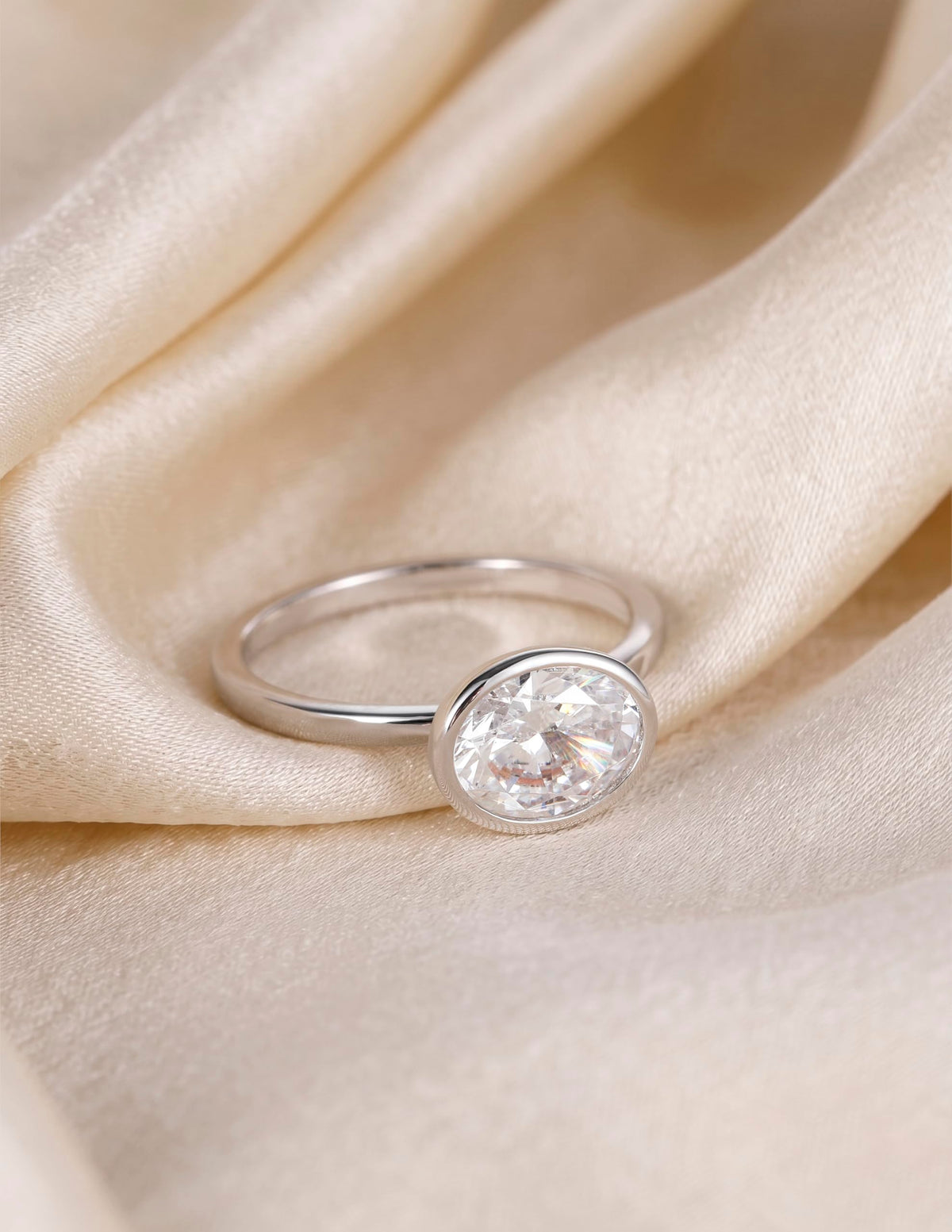 Oval Cut Travel Engagement Ring – product view 10