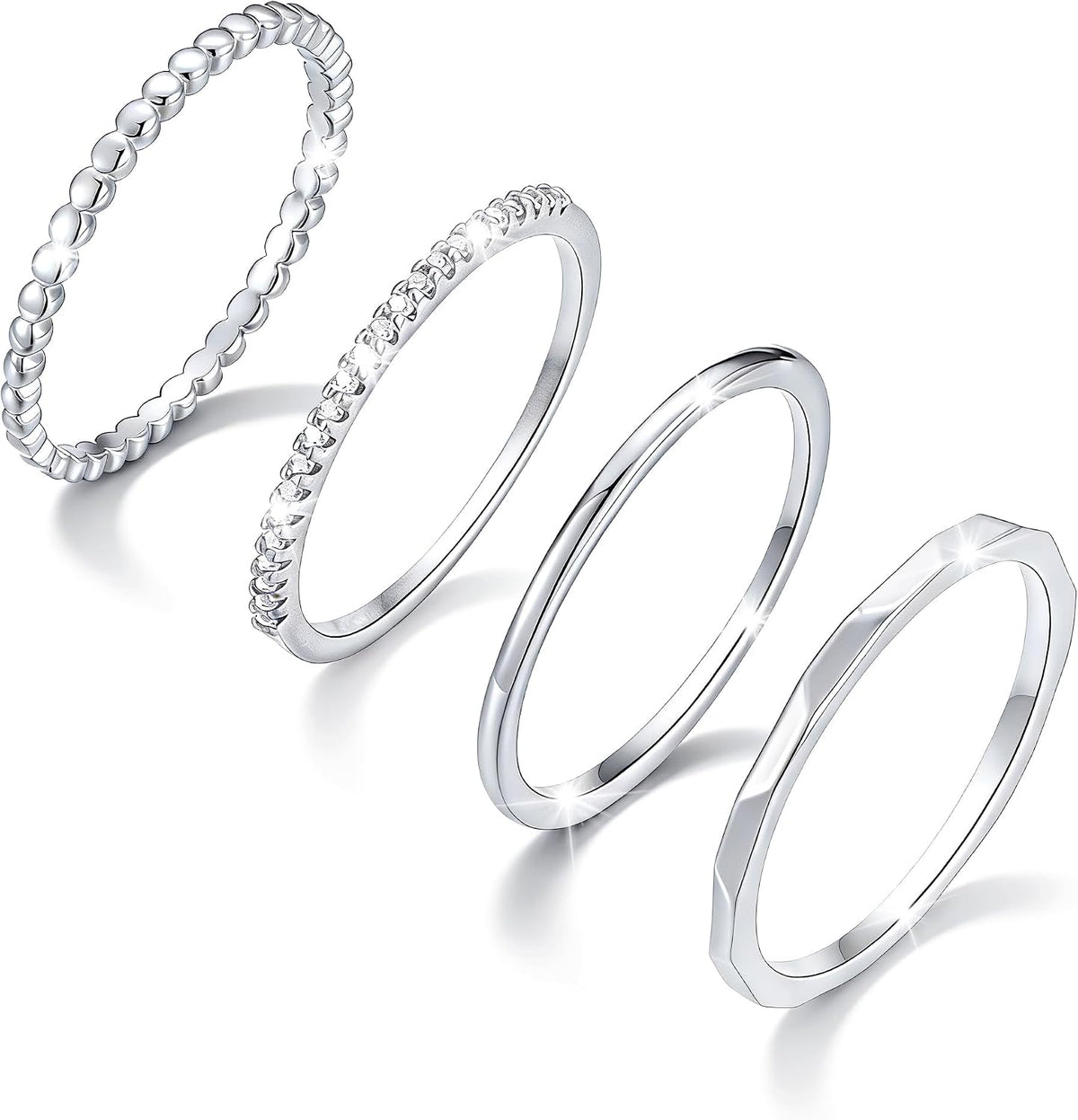 gold band ring set for women – product image 7