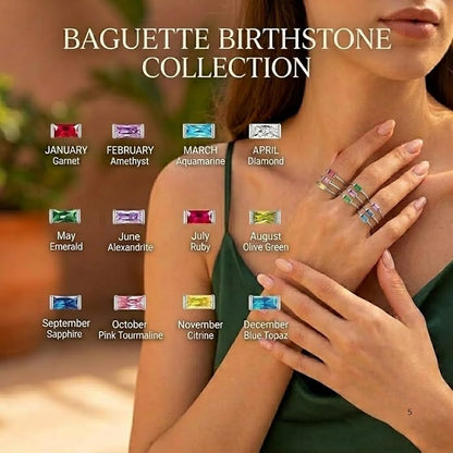 Dainty Silver Birthstone Ring – Non-Tarnish Stackable Ring