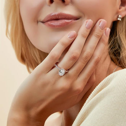 3CT Oval Cut Cubic Zirconia Engagement Ring