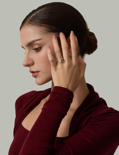 Oval Cut Brass Engagement Ring – product view 6