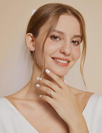 1.5CT Classic Round Cubic Zirconia Engagement Ring