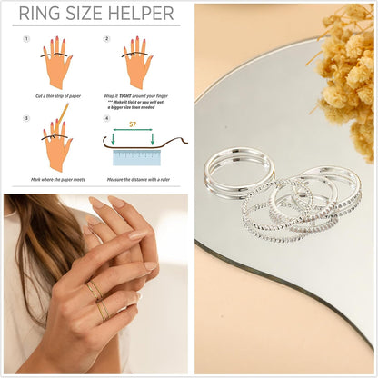 gold band ring set for women