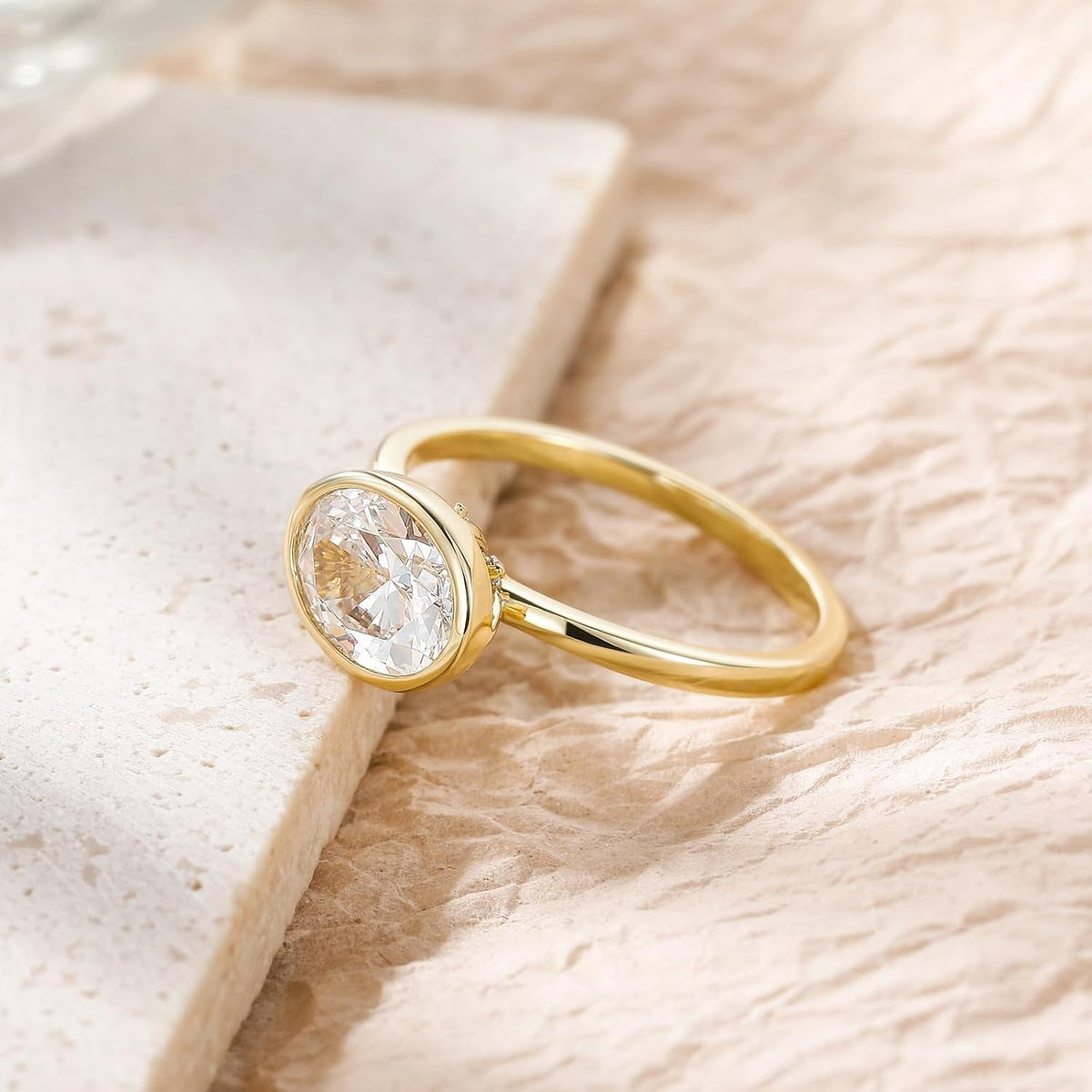 Oval Cut Travel Engagement Ring – product view 2