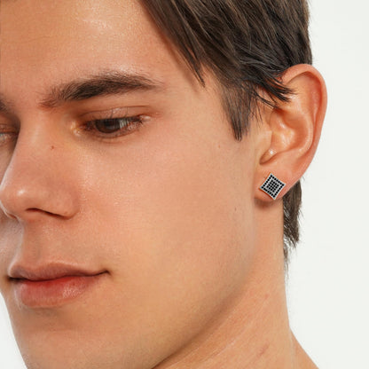 square cubic zirconia earrings close-up – product image 18