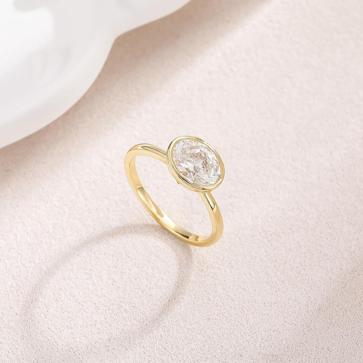 Oval Cut Travel Engagement Ring – product view 3
