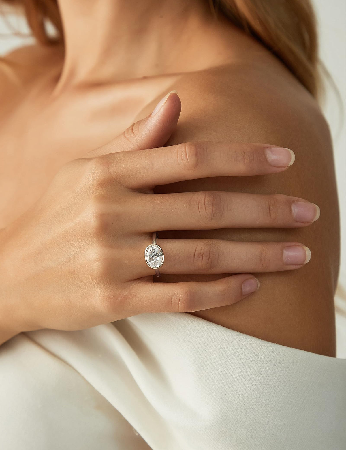 Oval Cut Travel Engagement Ring – product view 13