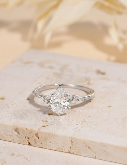 Pear Cut Travel Engagement Ring – product view 8